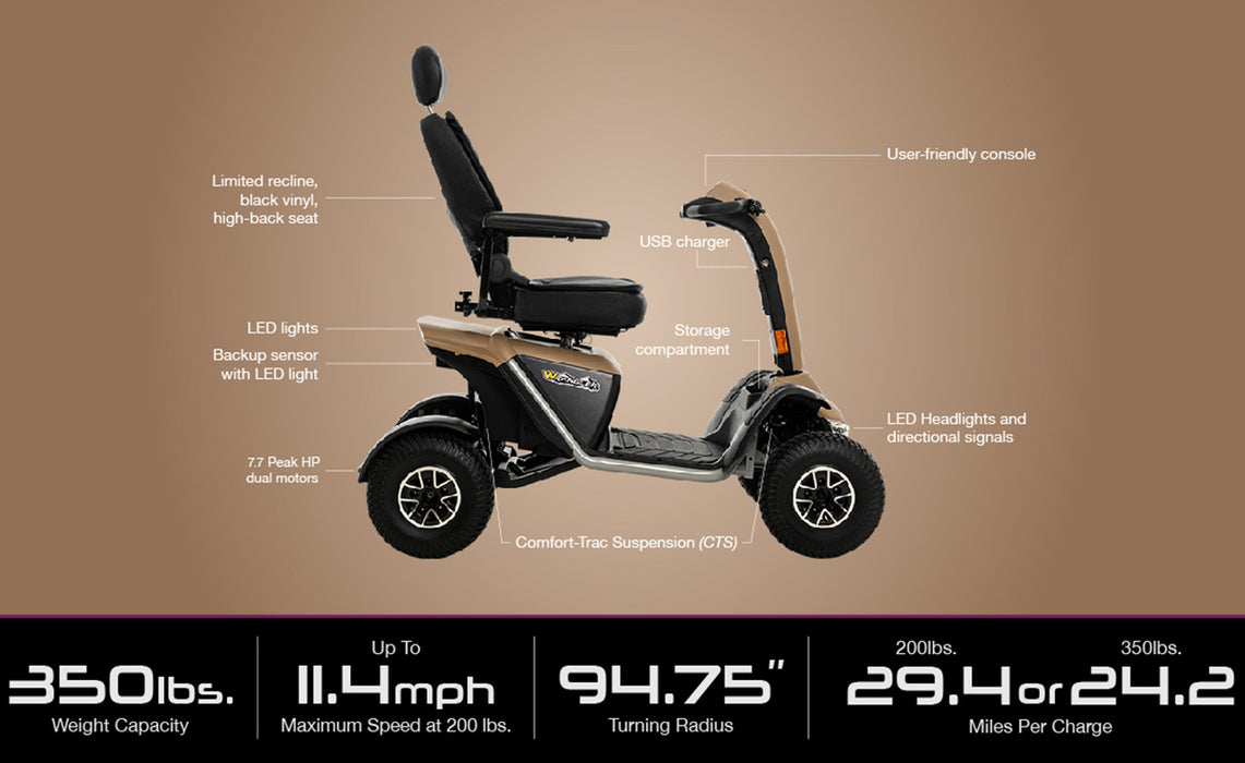 Pride Mobility 4 Wheel Mobility Scooter Pride Zero Turn 10