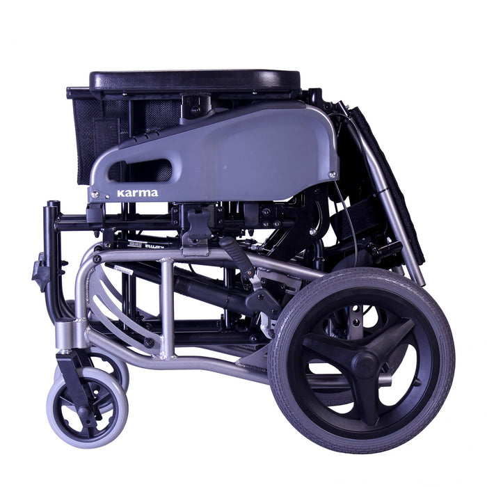 Karman VIP2 Tilt in Space Reclining Transport Wheelchair With Elevating Leg Rest